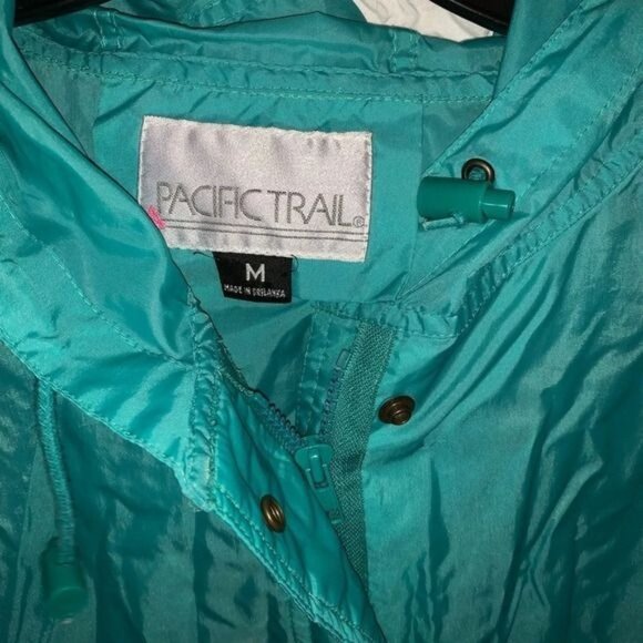 Pacific Trail Green Nylon Hooded Parka Jacket M - Picture 2 of 9